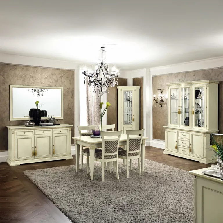 Treviso Italian Buffet Sideboard - 2 Door 3 Drawer - 158cm - Medium - White Ash