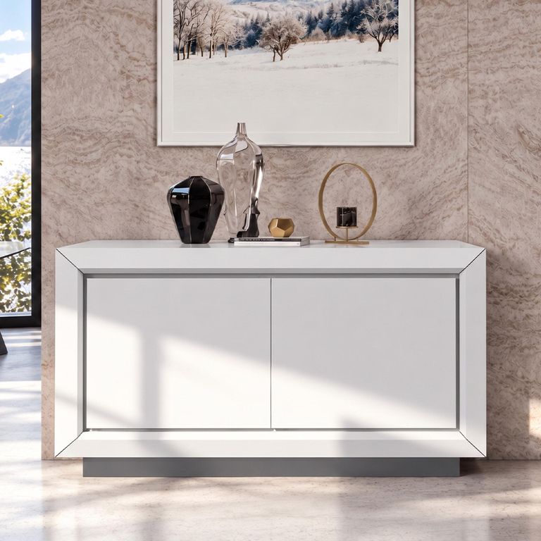 Elite Italian Bianco Antico 2 Door Medium Buffet Sideboard
