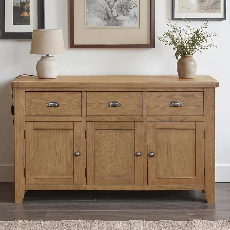 Hopewood Oak 3 Door 3 Drawer 150cm Medium Sideboard