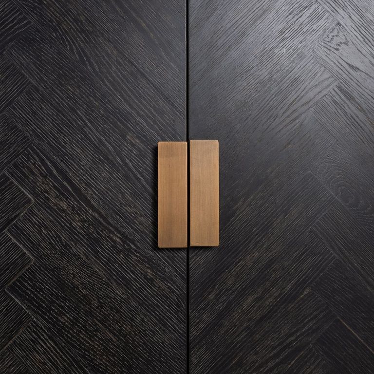 Blackbone Black and Brass 4 Door Extra Large Sideboard - 225cm