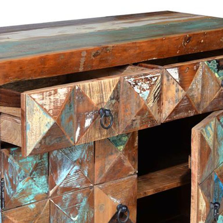 Caltan Sideboard - Recycled Wood - 2 Door - Small - 100cm