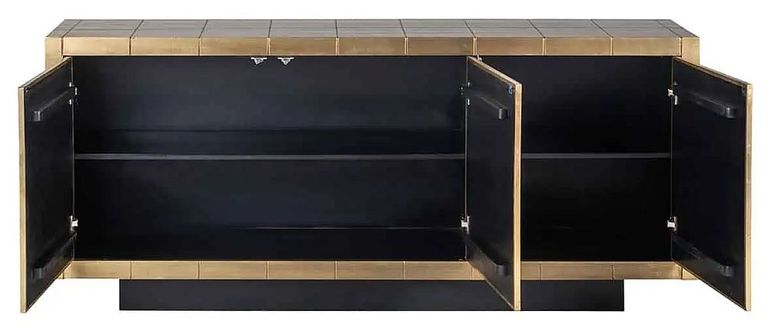 Collada Brass Cladded 3 Door Extra Large Sideboard - 180cm