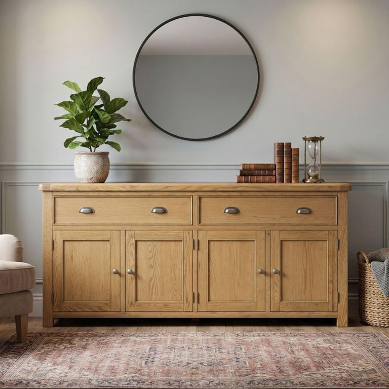 Dorchester Sideboard - 4 Door - Extra Large - Rustic Oak
