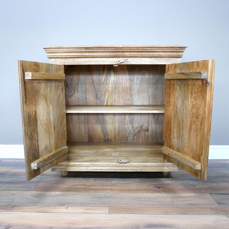 Sideboard - Carved Mango Wood - 2 Door - Small - 91cm