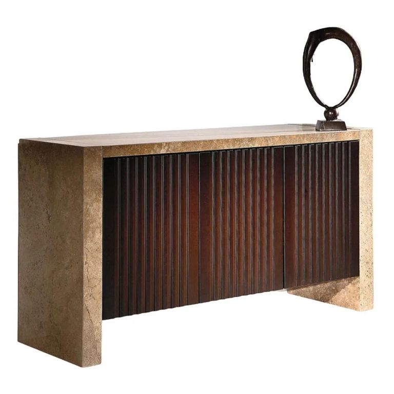 Espresso and Wood Sideboard - Medium - Marble - Variation Available