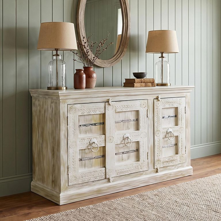 Heritage Sideboard - 3 Door - 150cm - Medium - Distressed - Mango Wood