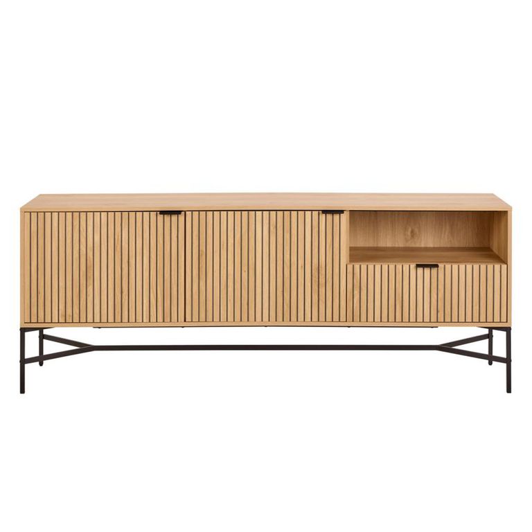 Jaipur Extra Large Sideboard - 2 Door - 180cm - Fluted - Oak
