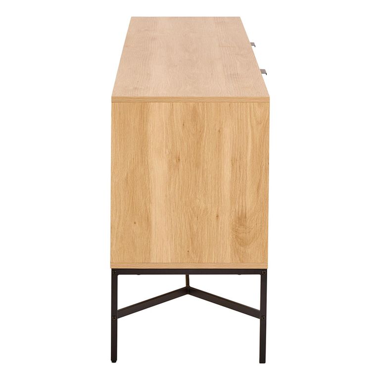 Jaipur Extra Large Sideboard - 2 Door - 180cm - Fluted - Oak