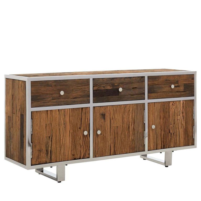Kerala Sideboard - 3 Door - Medium - Natural Pine Wood - 150cm