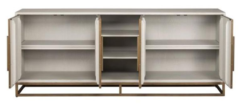 Whitebone Brass 4 Door Sideboard - 225cm