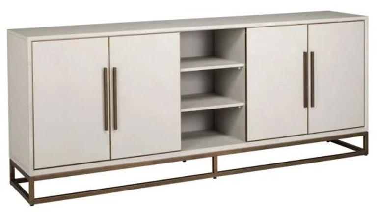 Whitebone Brass 4 Door Sideboard - 225cm