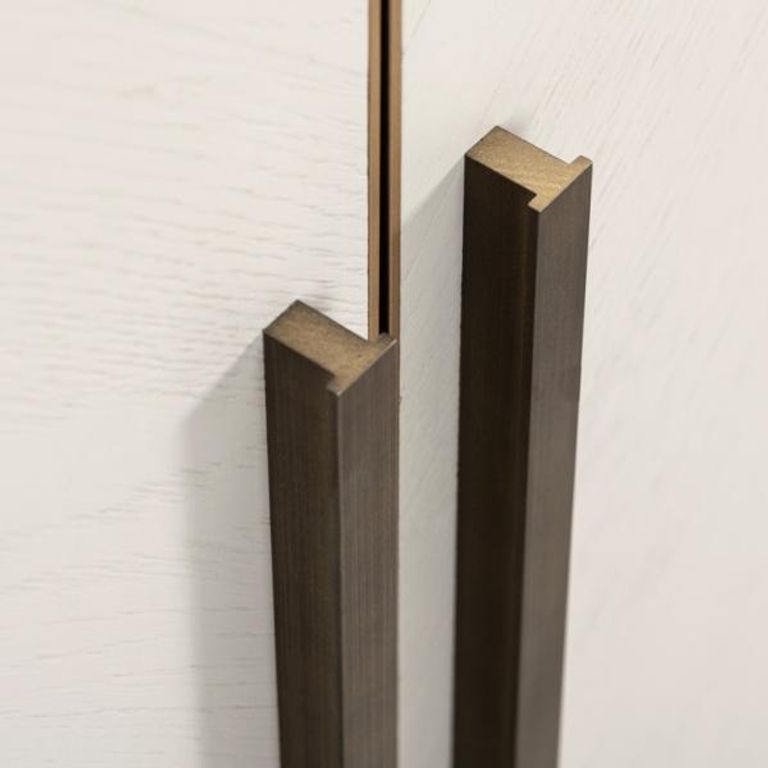 Whitebone Brass 4 Door Sideboard - 225cm