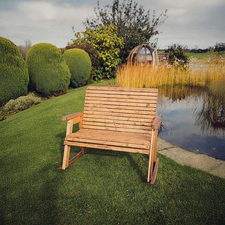 Garden Rocking Bench - Redwood