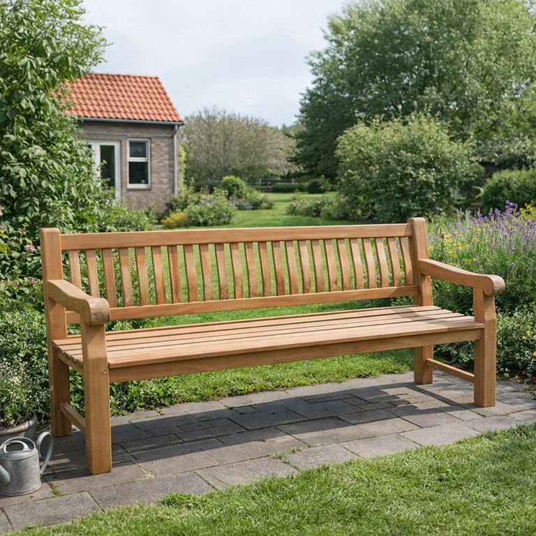 Patrick Garden Bench - 200cm - Natural - Teak Wood