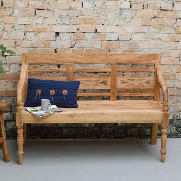 Station Garden Bench - 130cm - Rustic - Teak Wood