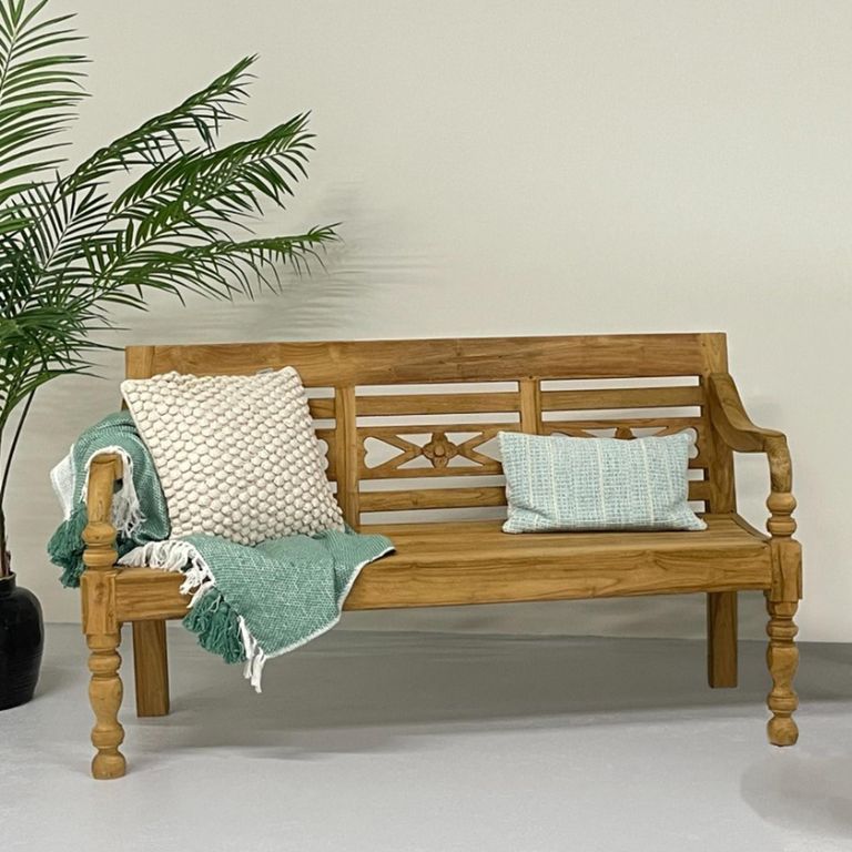 Station Kasar Garden Bench - 150cm - Rustic - Teak Wood