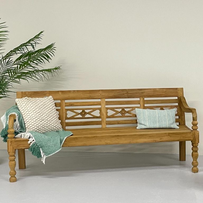 Station Kasar Garden Bench - 200cm - Rustic - Teak Wood