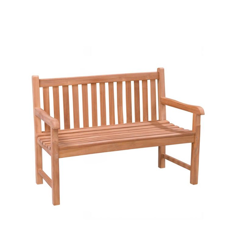 Bison Garden Bench - 120cm - Natural - Teak Wood