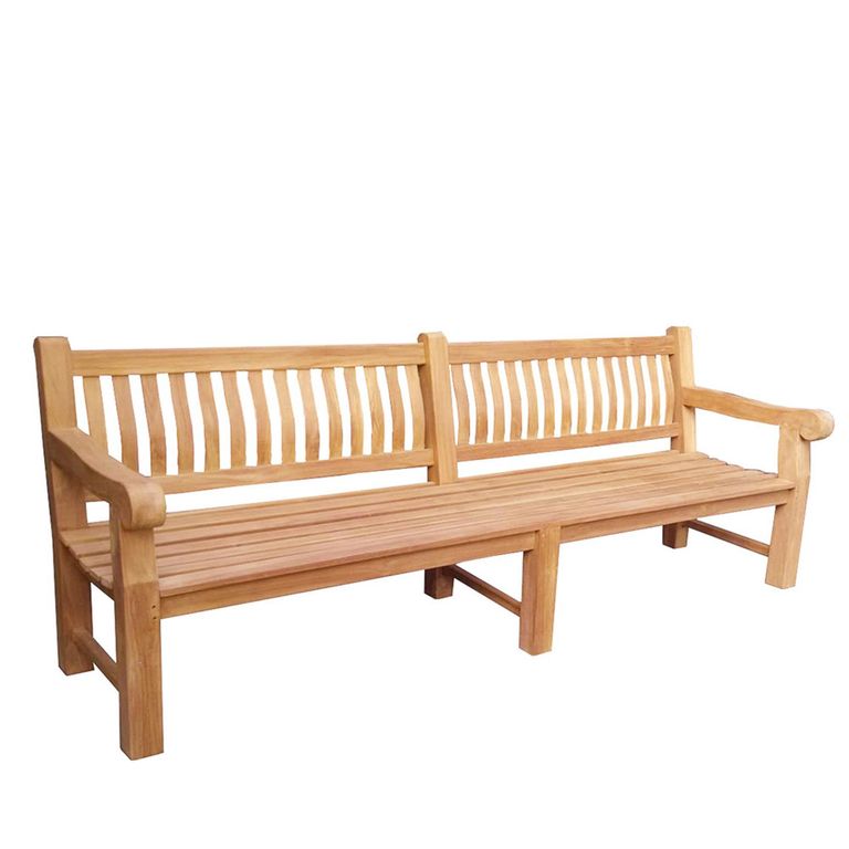 Patrick Garden Bench - 250cm - Natural - Teak Wood