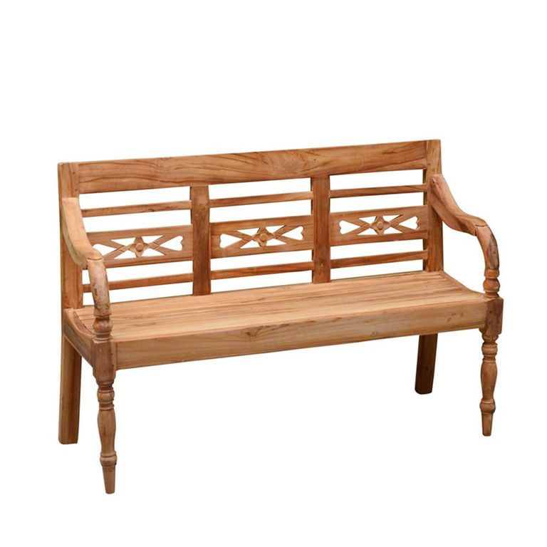 Station Garden Bench - 130cm - Rustic - Teak Wood