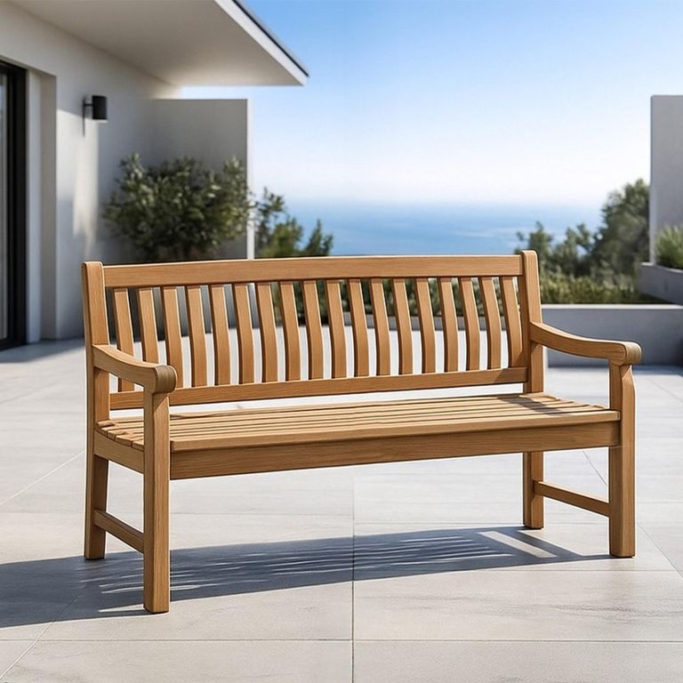 Patrick Garden Bench - 150cm - Natural - Teak Wood