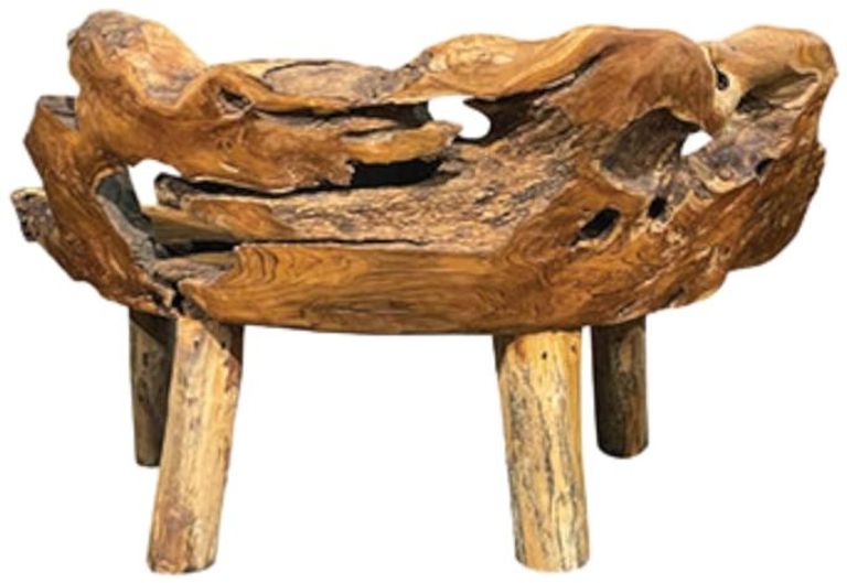 Teak Root Bench - Small - with Back