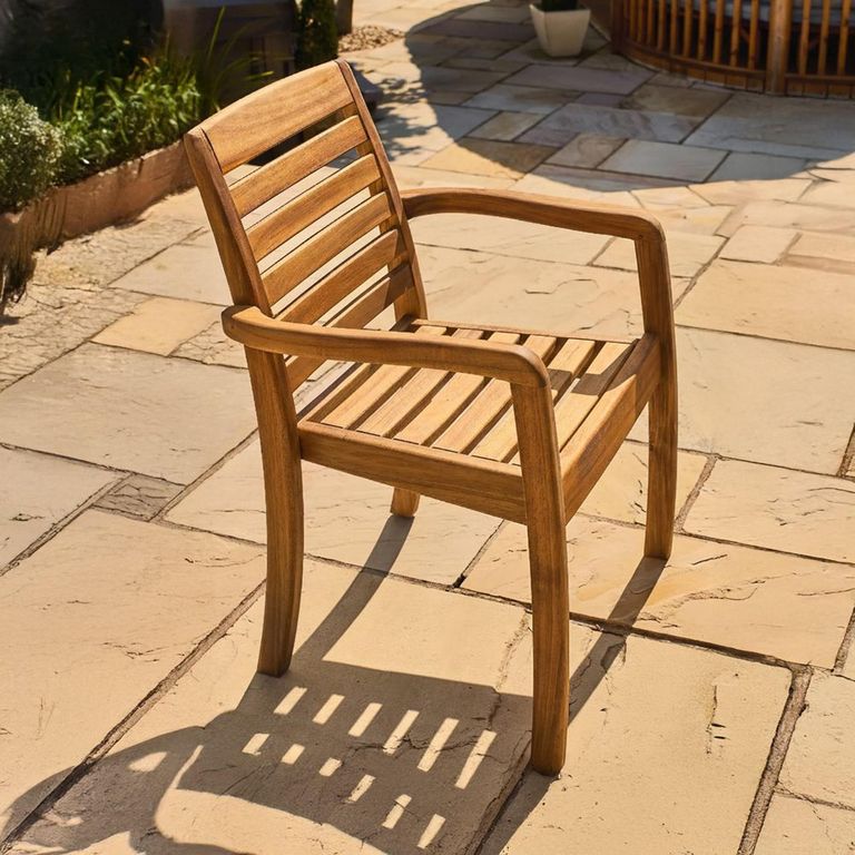Cotswold Garden Stacking Dining Armchair - Acacia Wood
