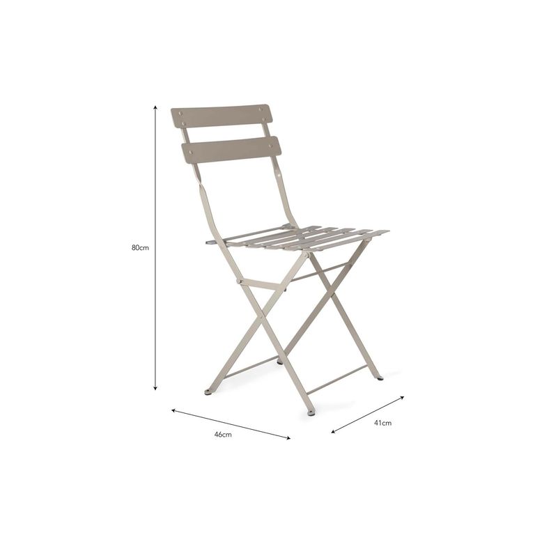 Rive Outdoor Droite Bistro Chairs Set of 2 Clay