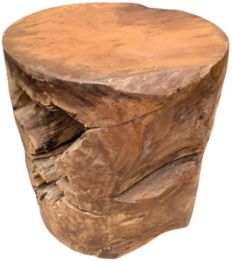 Teak Solid Block Coffee Table - Round