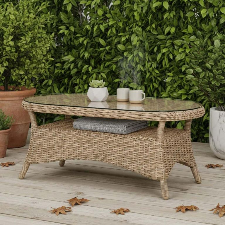 Brayford Outdoor Coffee Table Natural Rattan