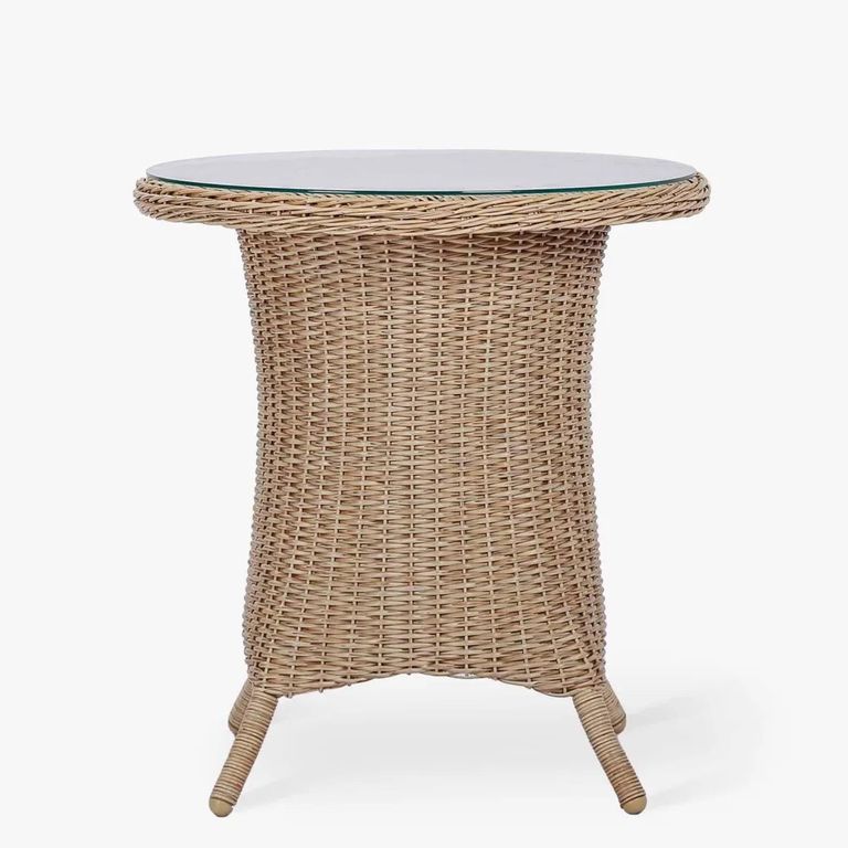 Brayford Outdoor Bistro Dining Table Natural Rattan