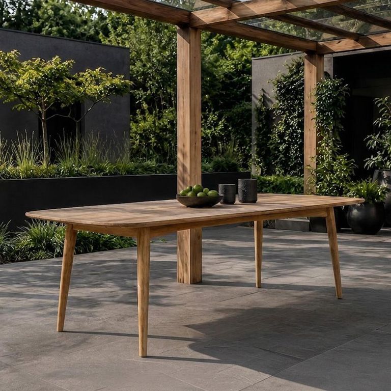 Lugano Garden Dining Table - 240cm - 10 Seater - Natural - Teak Wood