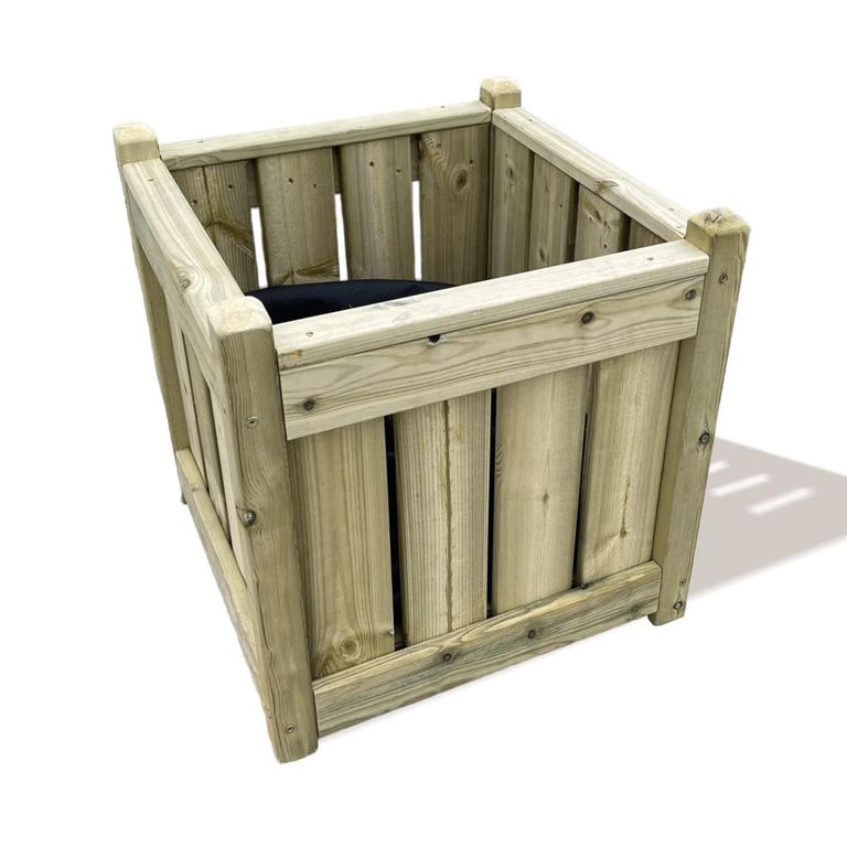 Elegant Garden Planter - Square - Timber Wood
