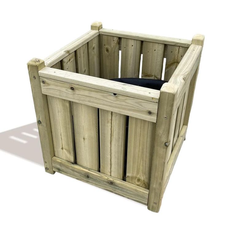 Elegant Garden Planter - Square - Timber Wood