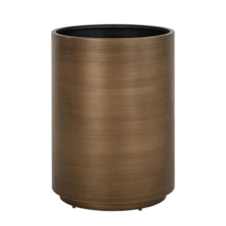 Dira Planter - Small - Round - Brushed Gold - Metal