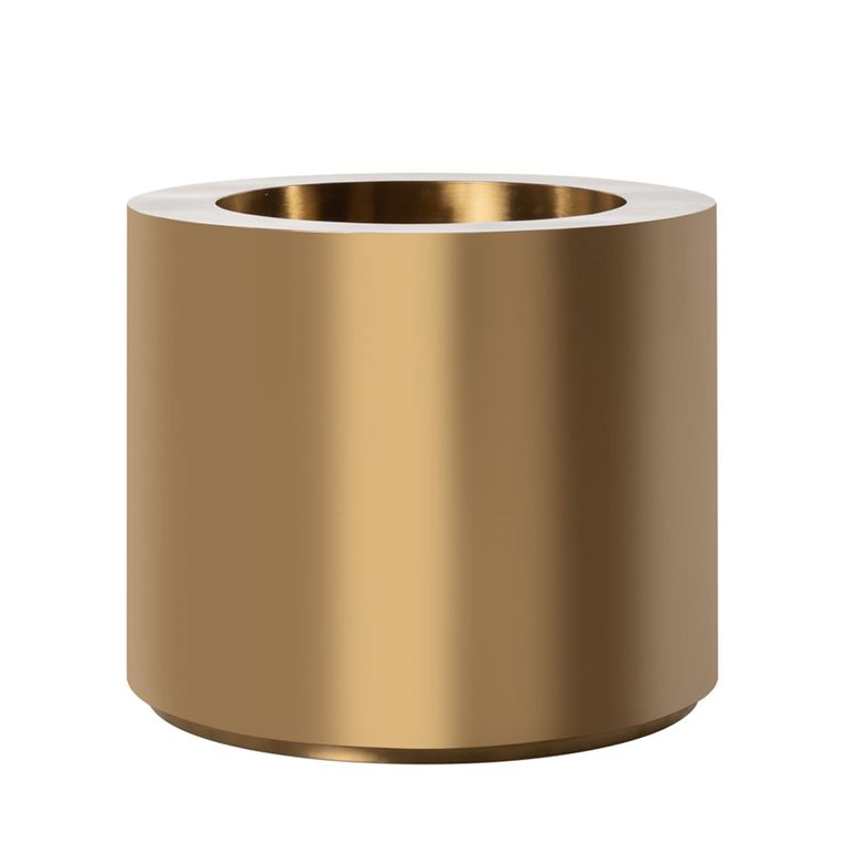 Donna Planter - Round - Brushed Gold - Metal