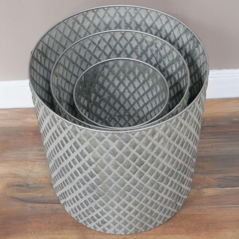 Garden Planter - Set of 3 - Round - Metal