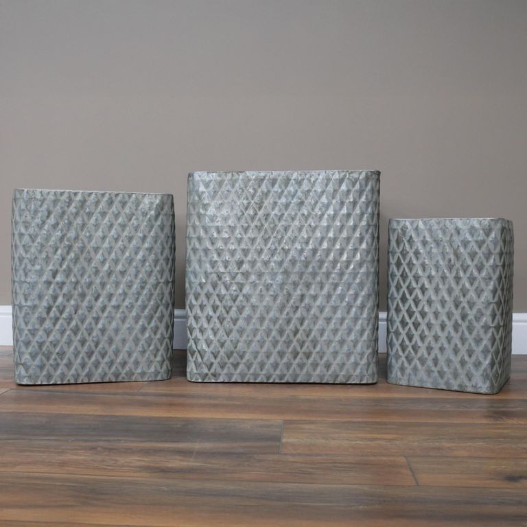 Garden Planter - Set of 3 - Square - Metal
