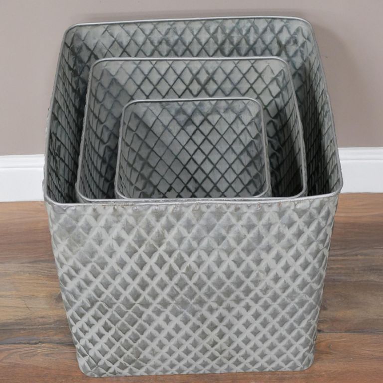 Garden Planter - Set of 3 - Square - Metal