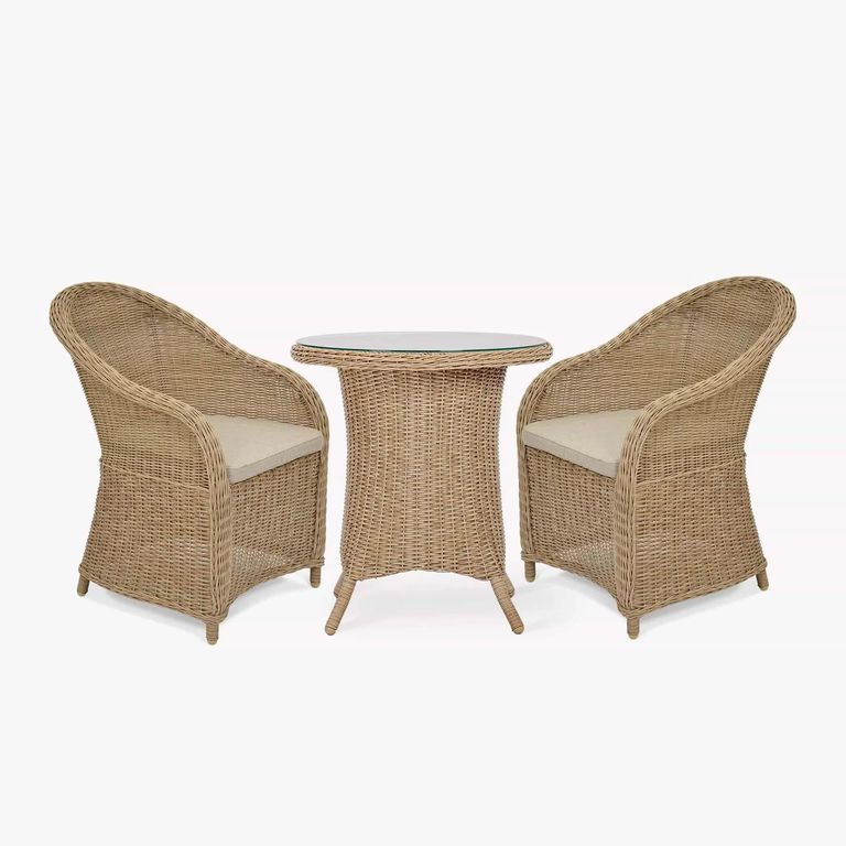 Brayford Outdoor Bistro Set Natural Rattan