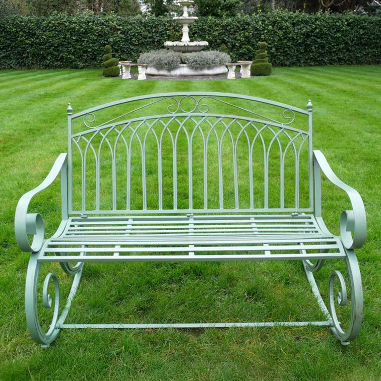 Alfie Garden Rocking Bench - Green - Metal