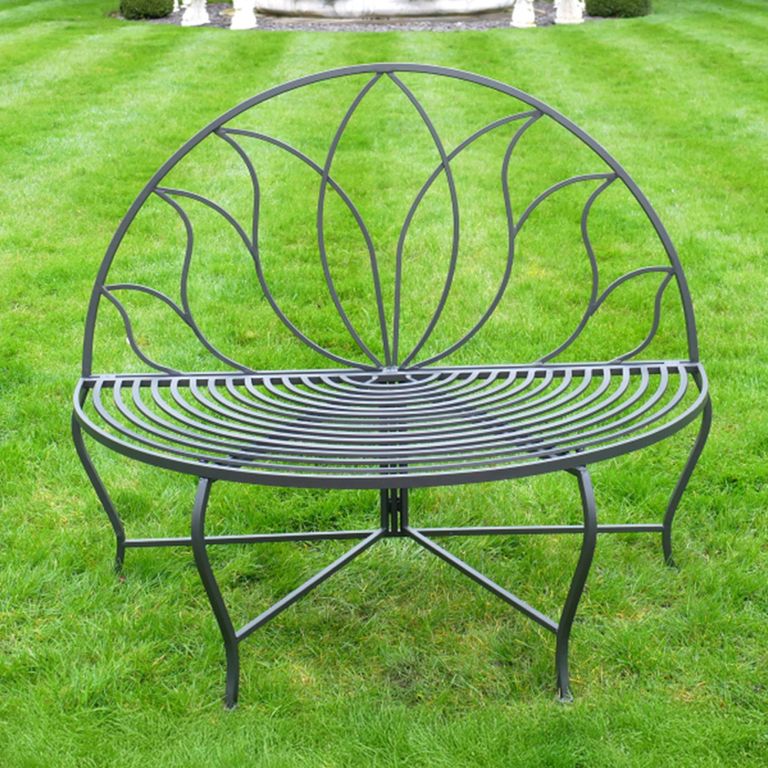 Levi Garden Bench - Dark Grey - Metal