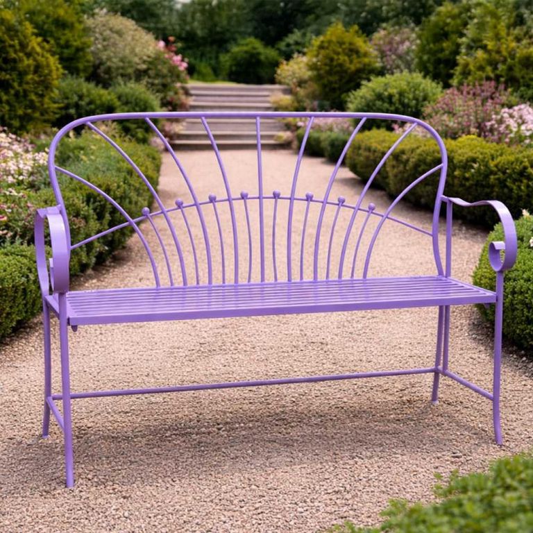 Lilibet Garden Bench - Purple - Metal