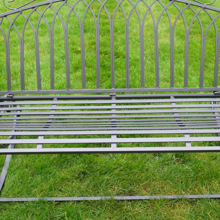 Alfie Garden Rocking Bench - Dark Grey - Metal