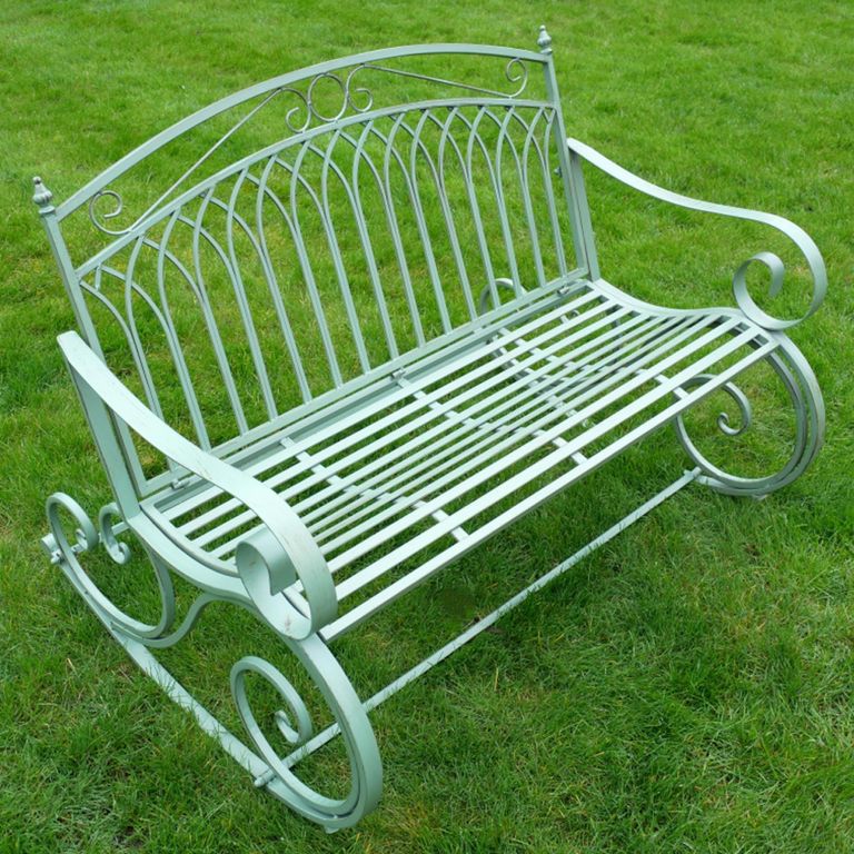 Alfie Garden Rocking Bench - Green - Metal