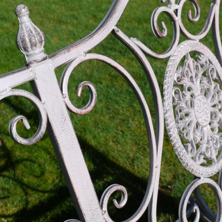 Garden Rocking Bench - Antique Grey - Metal