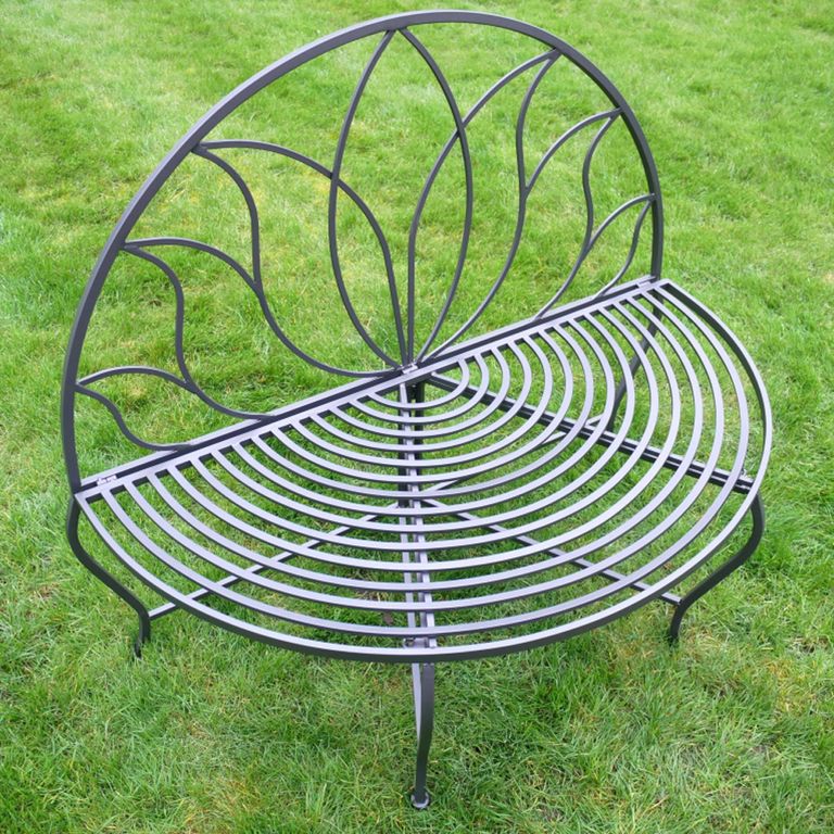 Levi Garden Bench - Dark Grey - Metal