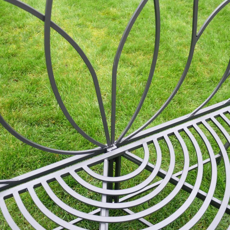 Levi Garden Bench - Dark Grey - Metal