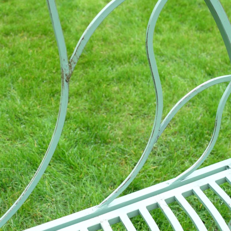 Levi Garden Bench - Green - Metal