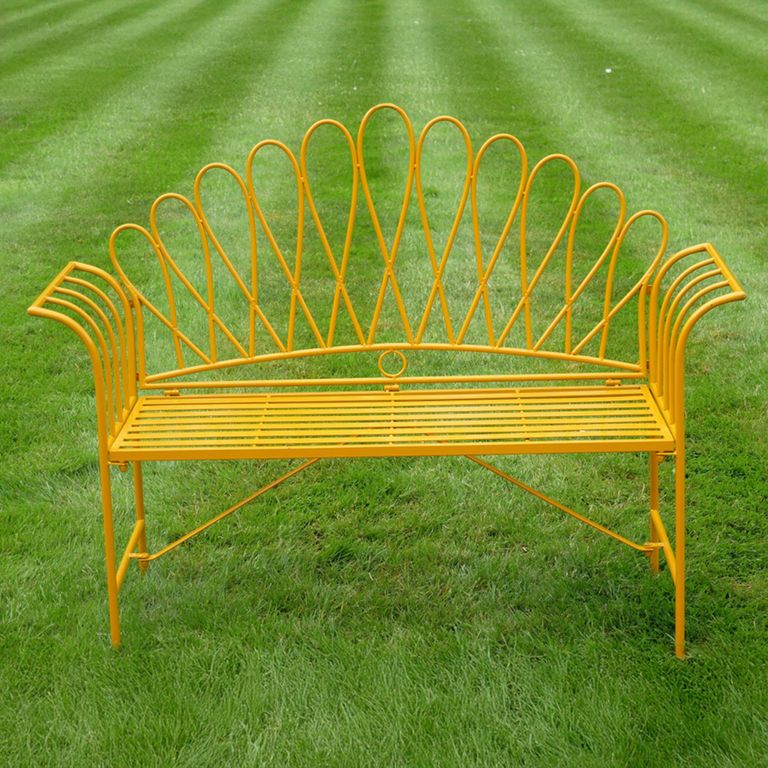 Sarah Garden Bench - Yellow - Metal